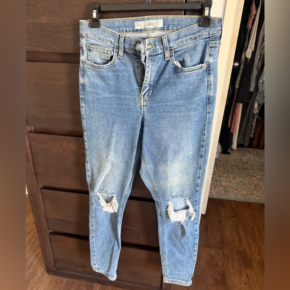 Topshop Moto Jamie Light Blue Denim